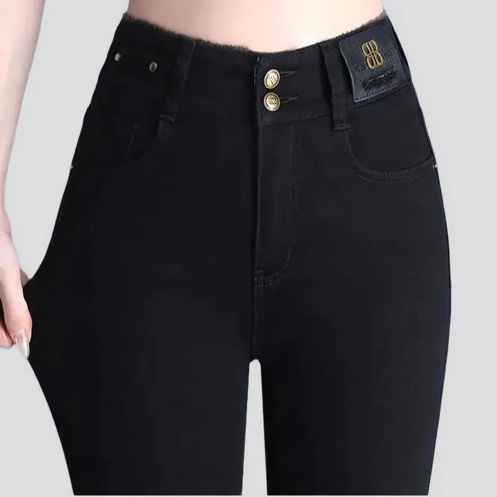 Insulated fleece jeans
 for ladies