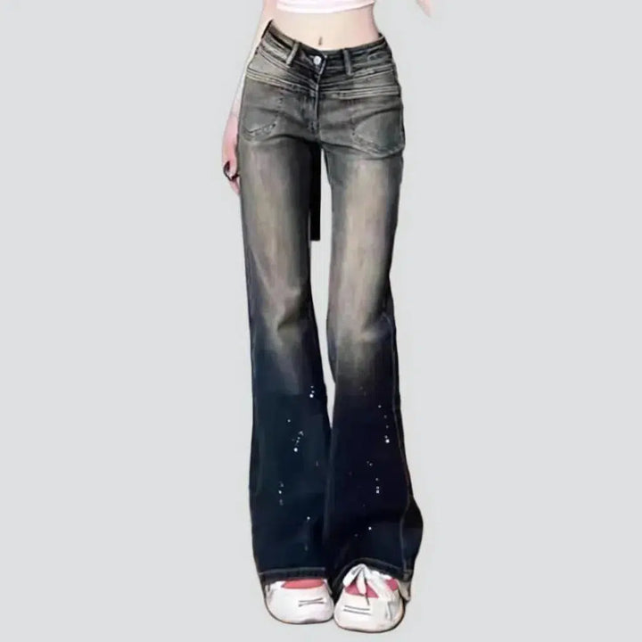 Bootcut low-waist jeans
 for women