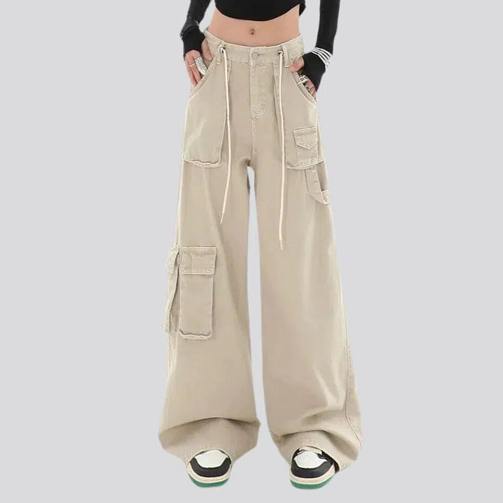 Baggy cargo jeans
 for ladies