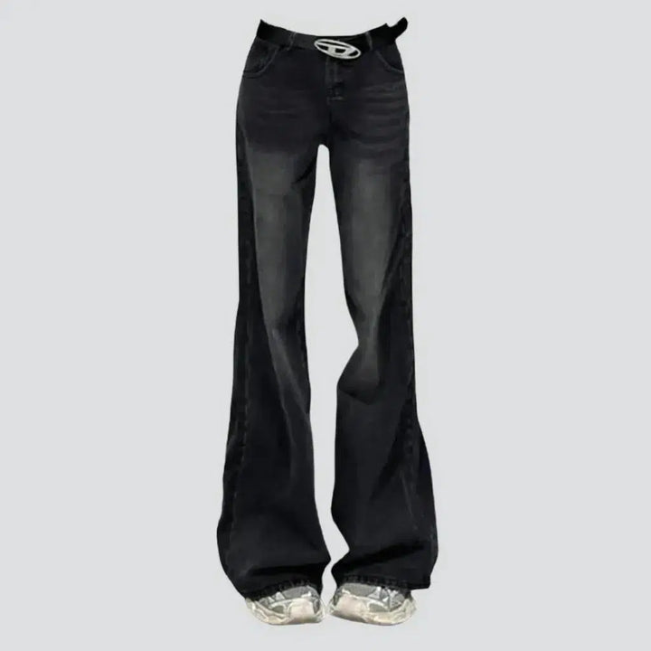 Flared sanded jeans
 for ladies