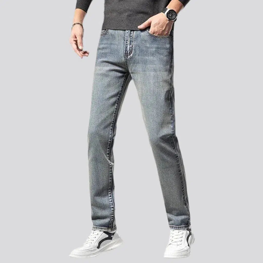 Stonewashed men's vintage jeans