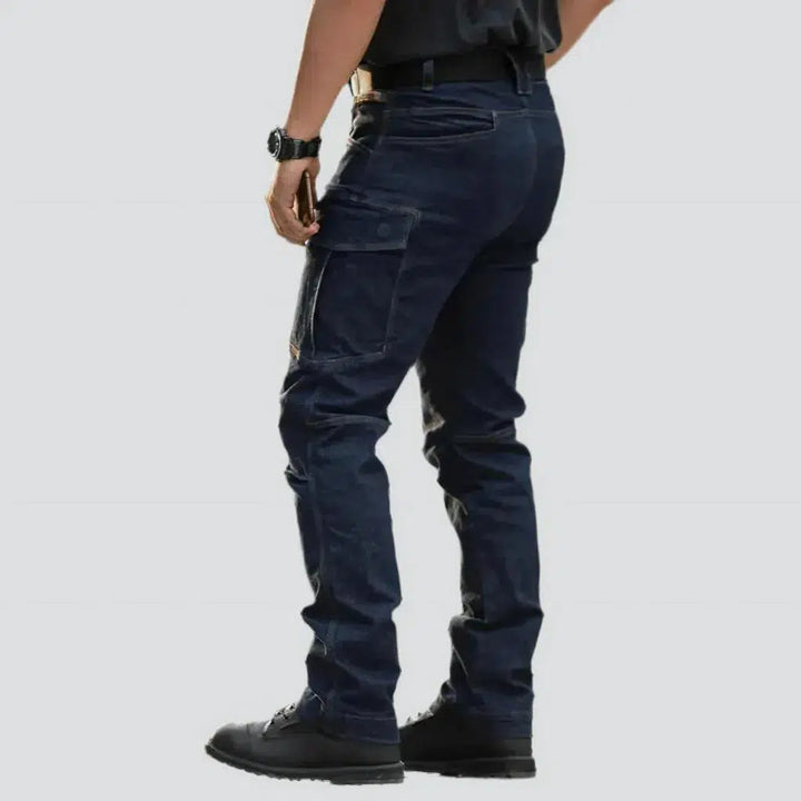 Dark tactical labor jeans
 for men