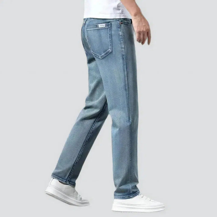 High-waist street jeans
 for men