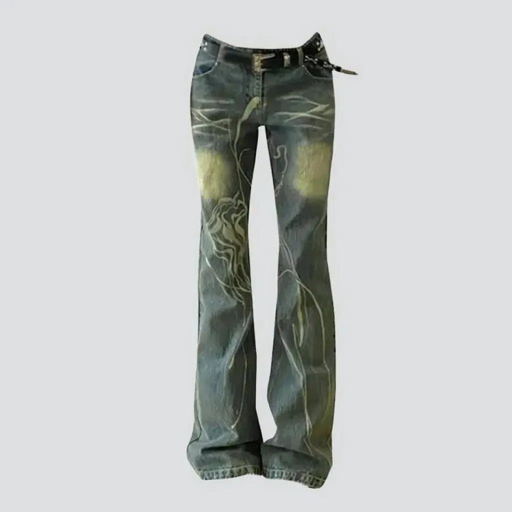 Y2k low-waist jeans
 for women