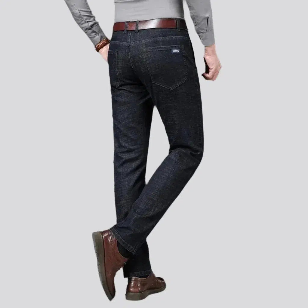 Stretchy men's monochrome jeans