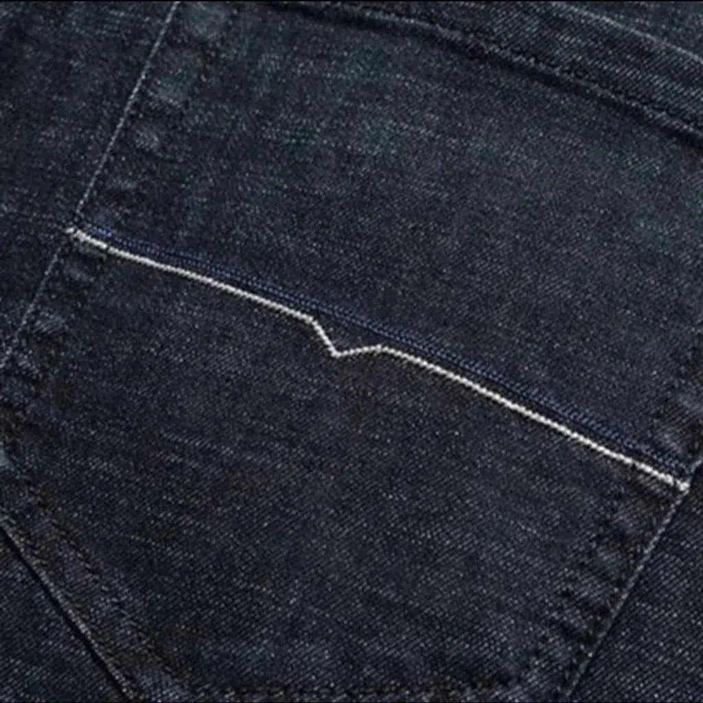 Straight men's thick jeans