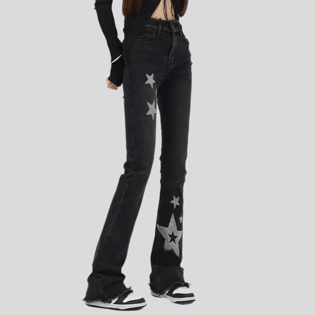 Bootcut women's black jeans