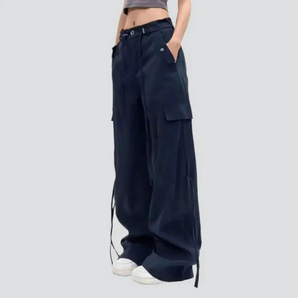 90s monochrome denim pants
 for women