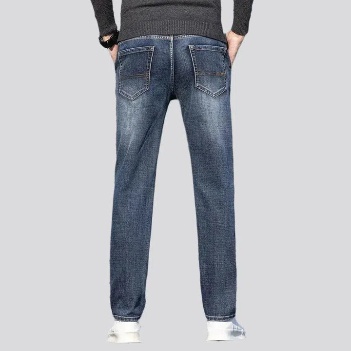 Thick men's tapered jeans