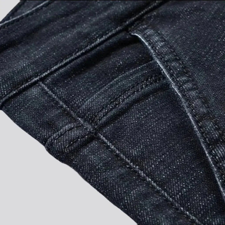 Straight men's thick jeans