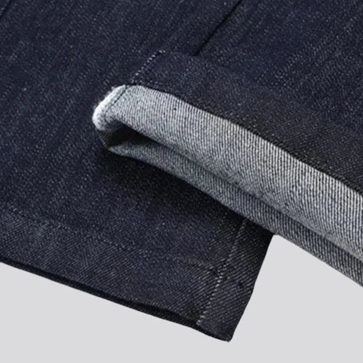 Stretchy men's straight jeans