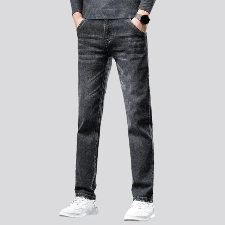 Tapered men's sanded jeans