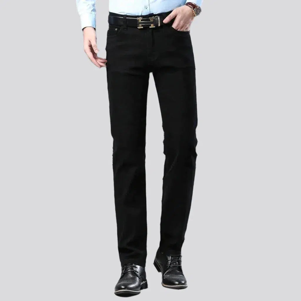 Color men's high-waist jeans