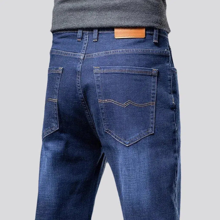 straight, stonewashed, stretchy, sanded, whiskered, high-waist, 5-pocket, zipper-button, men's jeans | Jeans4you.shop