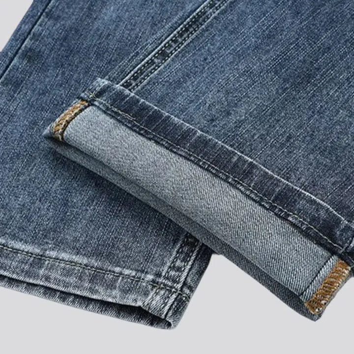 Sanded men's straight jeans