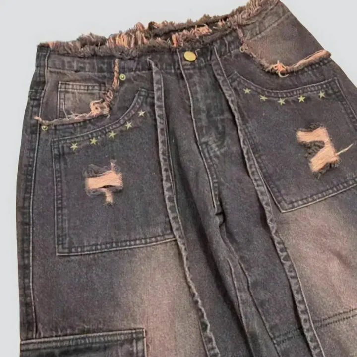 Mid-waist jeans
 for ladies