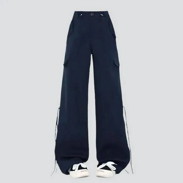 90s monochrome denim pants
 for women