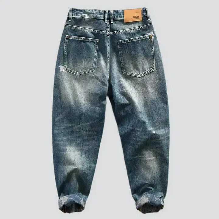 Grunge mid-waist jeans
 for men