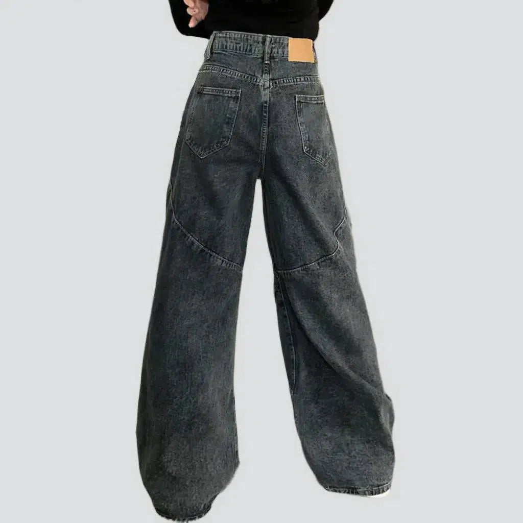 Fashion women's mid-waist jeans