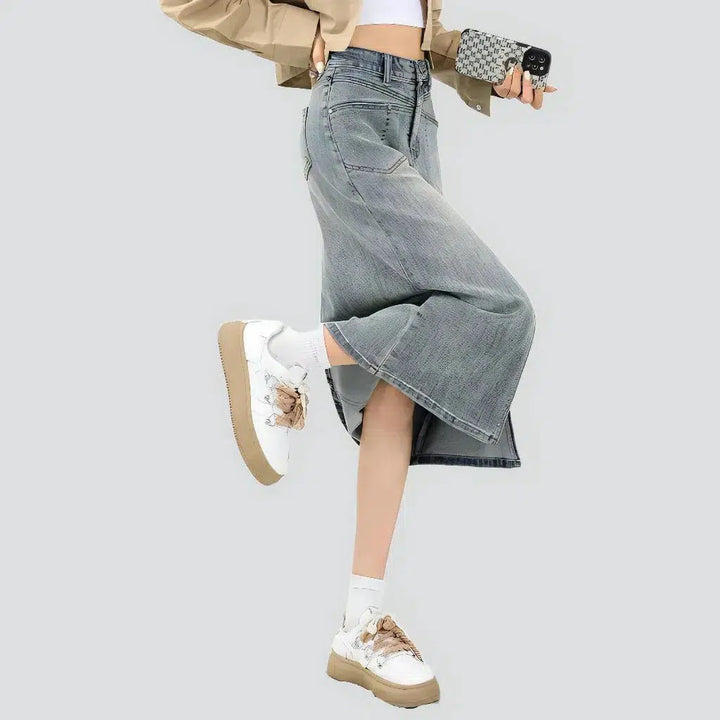 Long fashion jeans skirt
 for ladies
