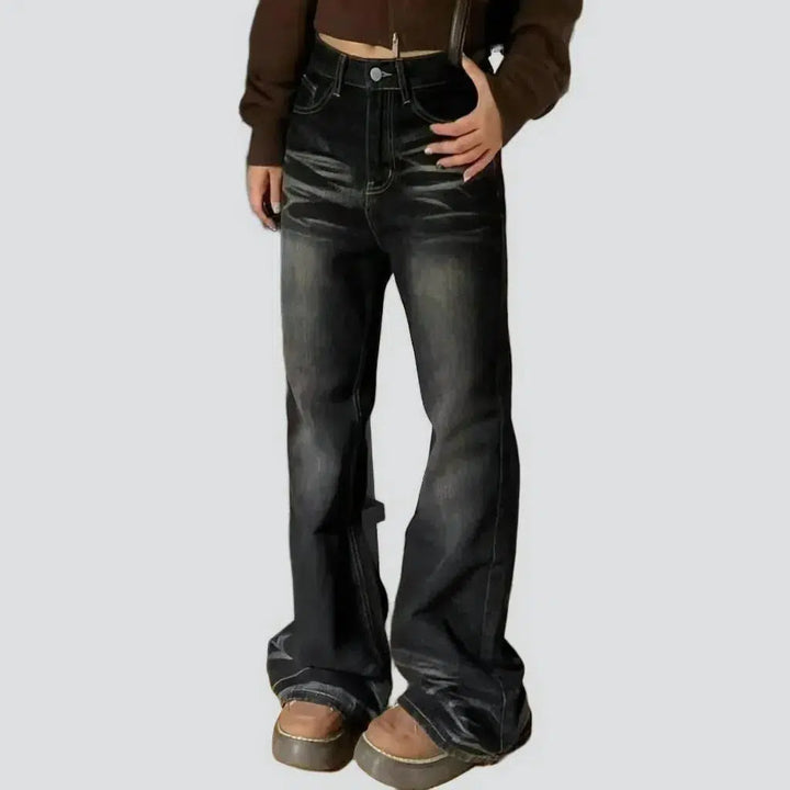 Whiskered vintage jeans
 for ladies