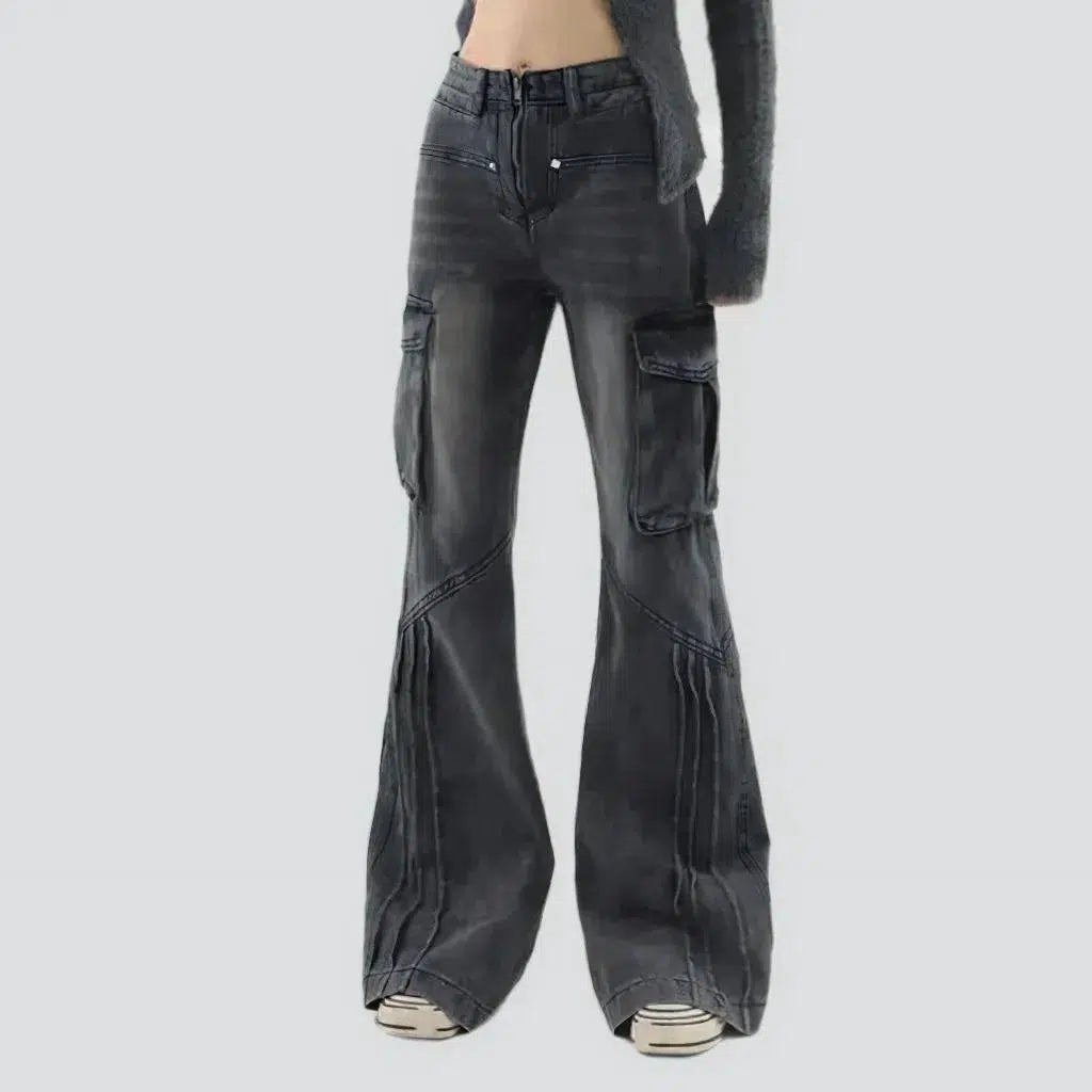 Mid-waist fashion jeans
 for women