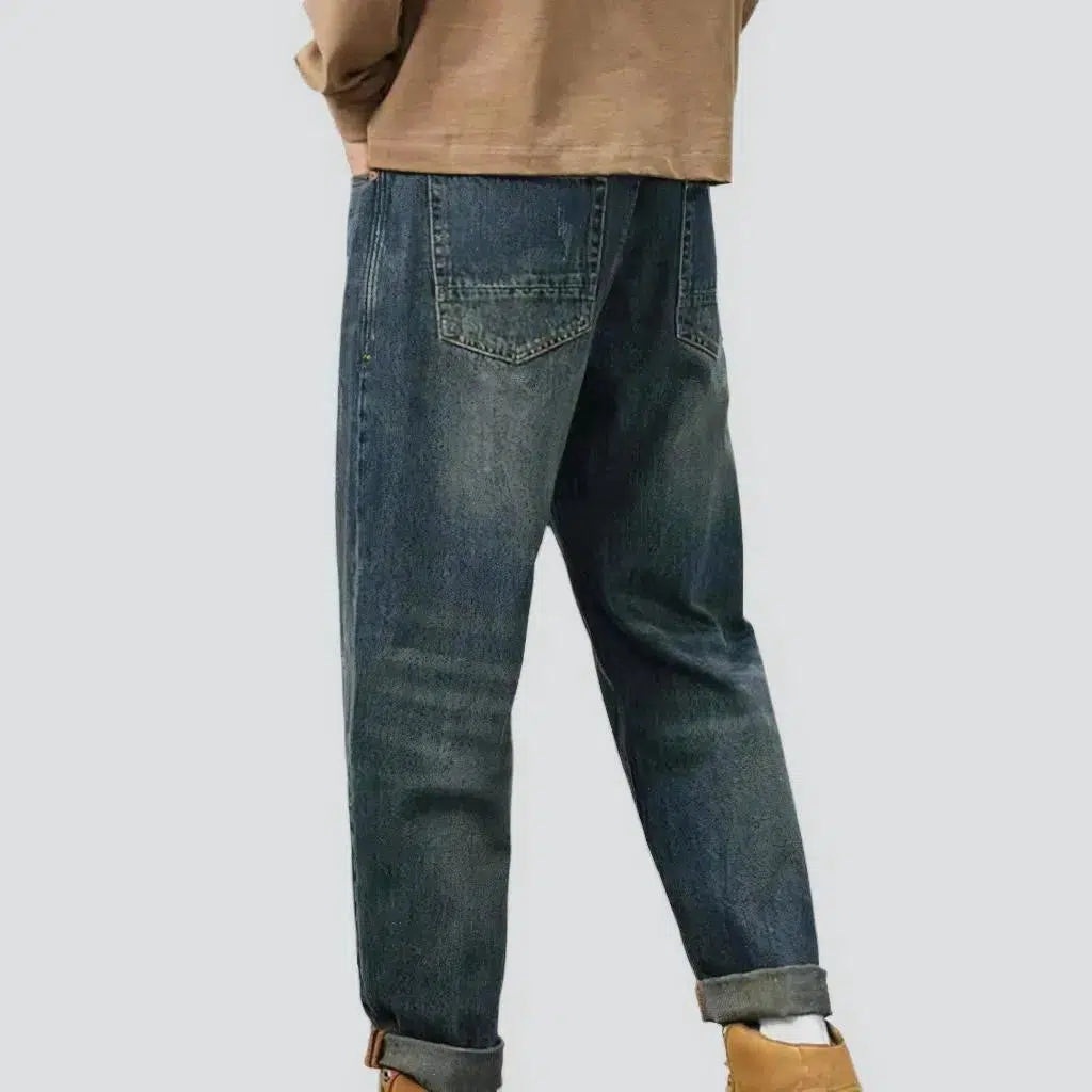 Whiskered fashion jeans
 for men