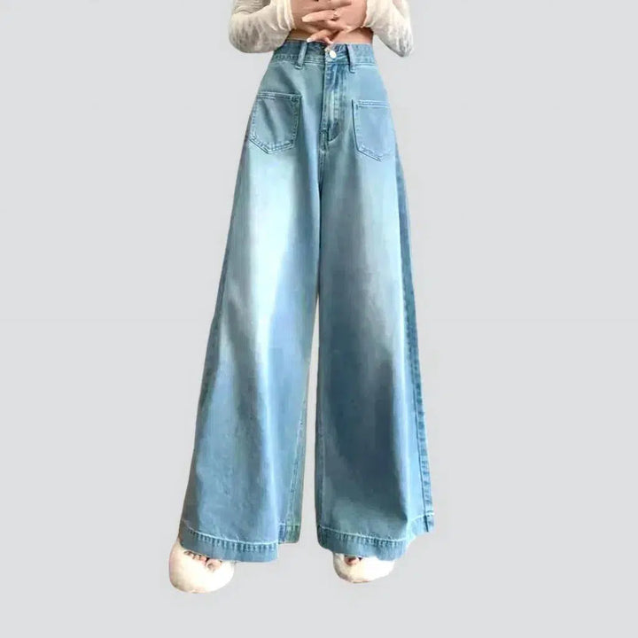 Culottes high-waist jeans
 for women