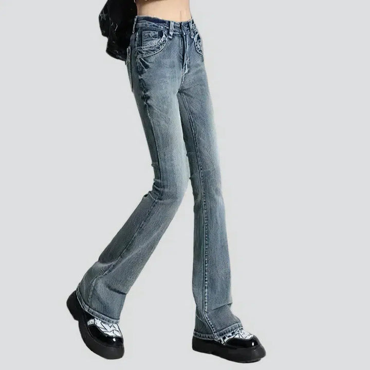 High-waist bootcut jeans
 for ladies