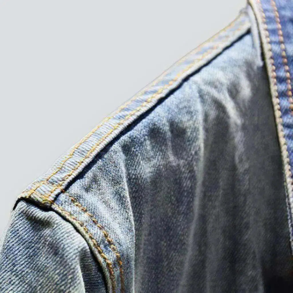 Street trucker jeans jacket
 for men