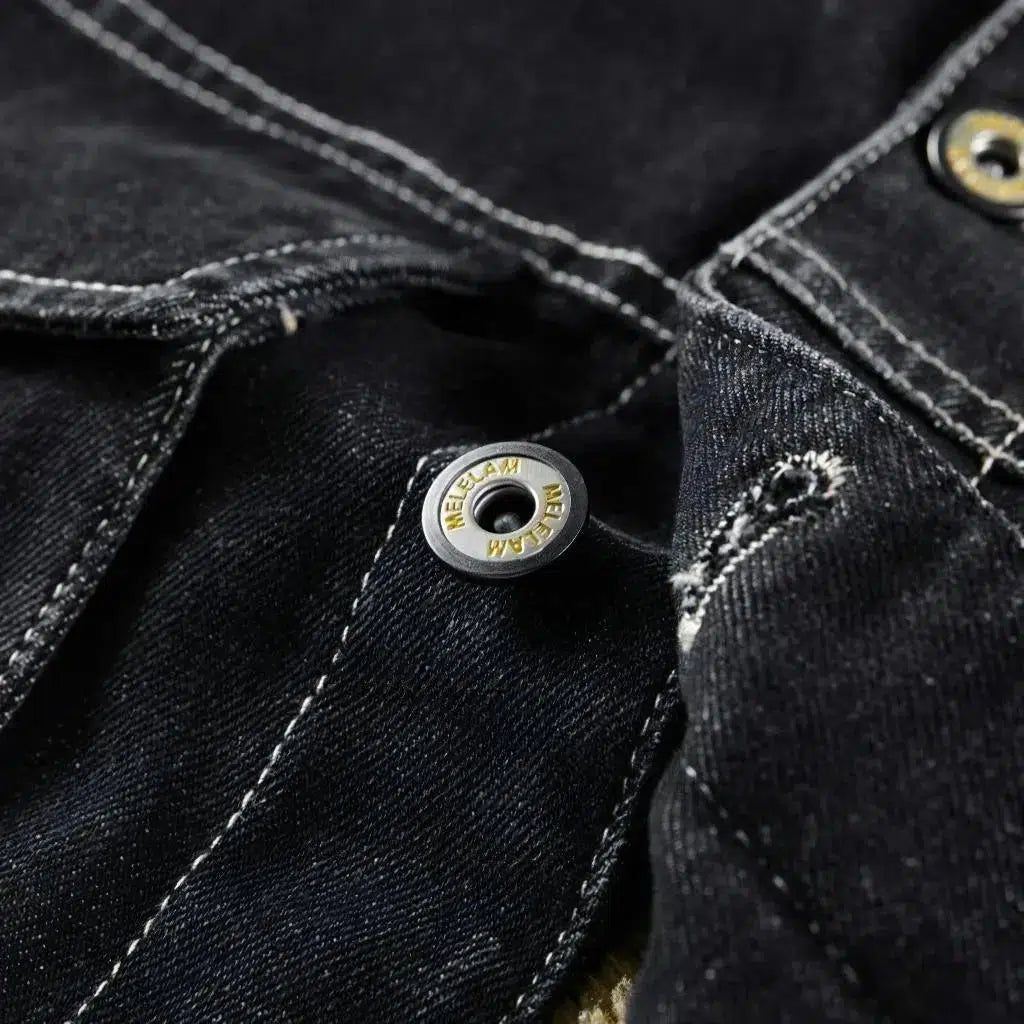 Slim sherpa men's jean jacket