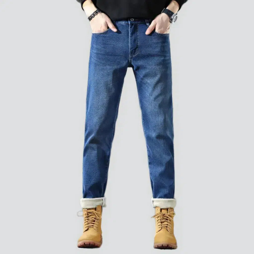 Insulated men's street jeans