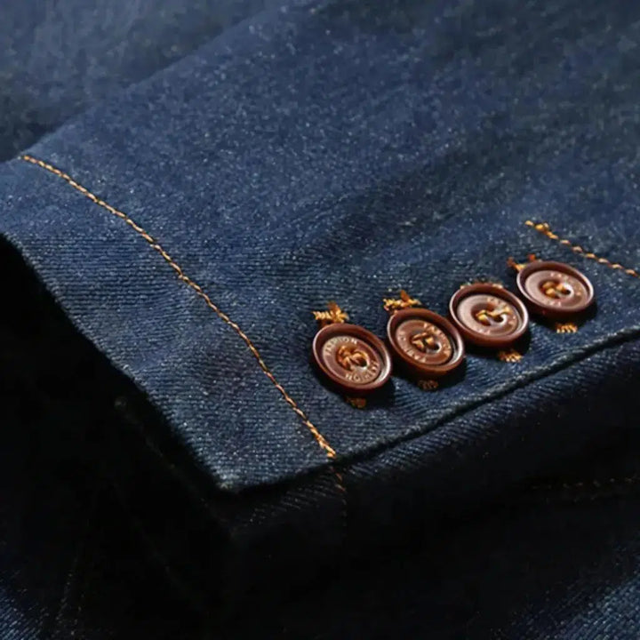 Vintage slim men's jeans blazer