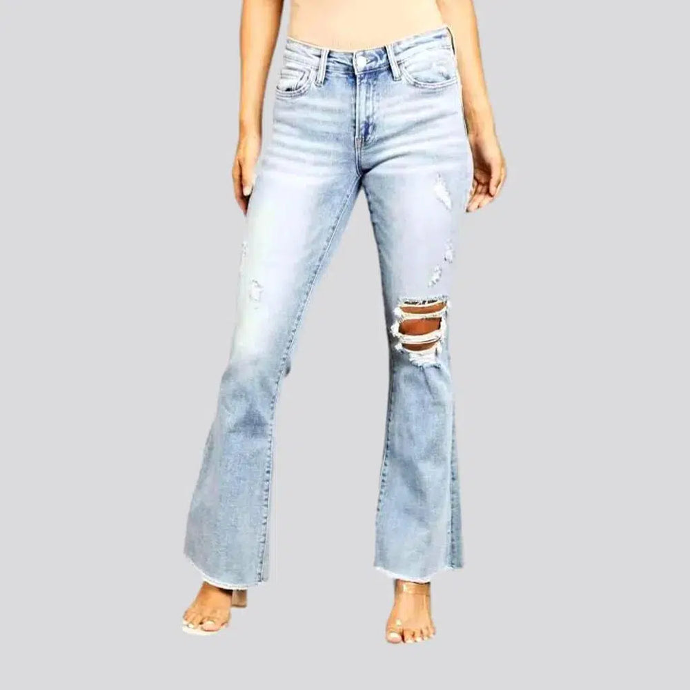 Mid-waist distressed jeans
 for ladies | Jeans4you.shop