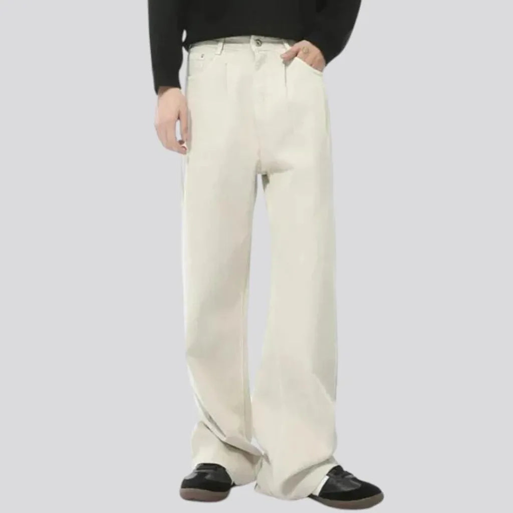 Stylish medium rise men's jean pants