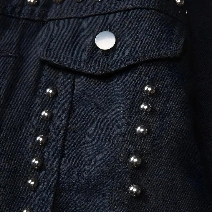 Embellished y2k men's jeans jacket