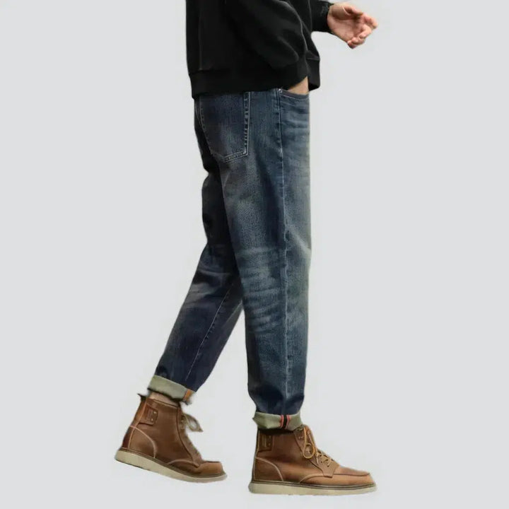 High-waist stretchy jeans
 for men