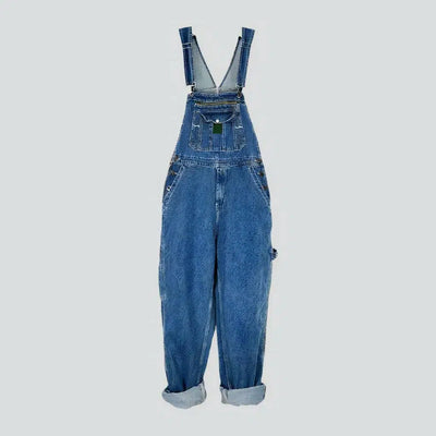 Light-wash men's denim overall