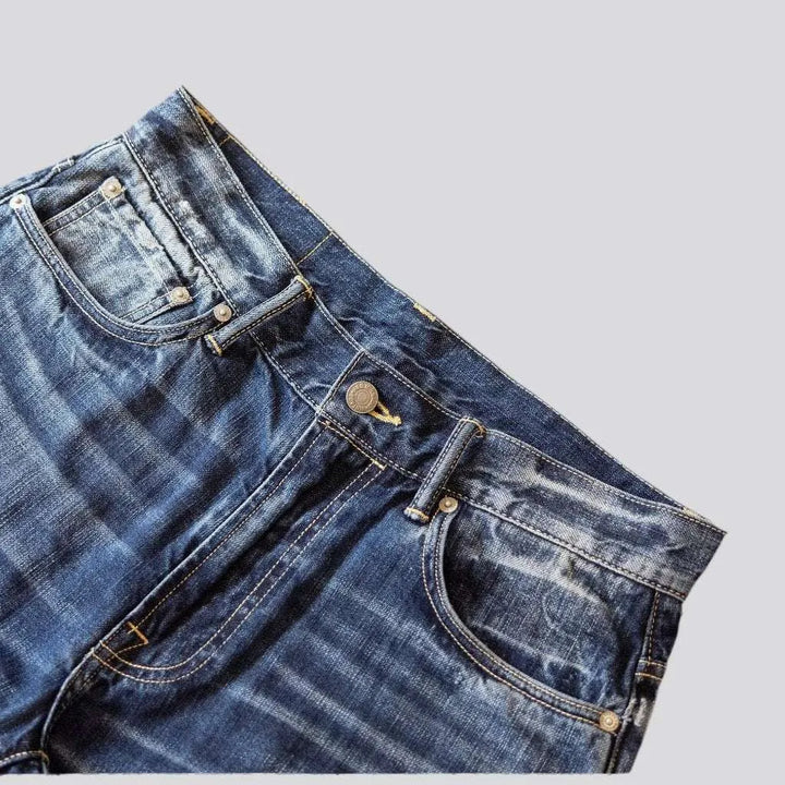 Selvedge light men's wash jeans