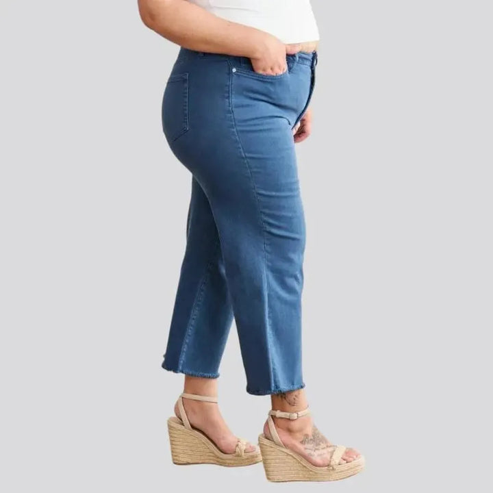 Y2k cutoff-bottoms jeans
 for women
