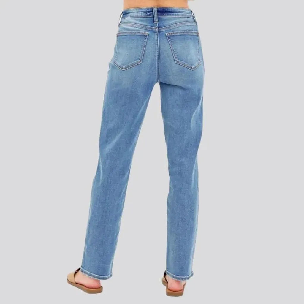 Straight women's ground jeans
