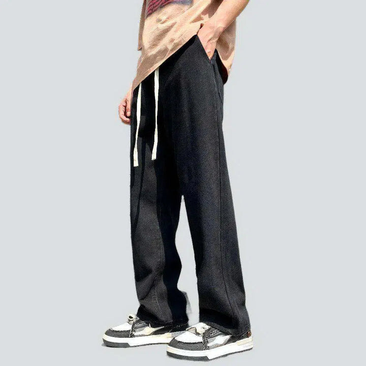 High-waist hip-hop men's denim pants