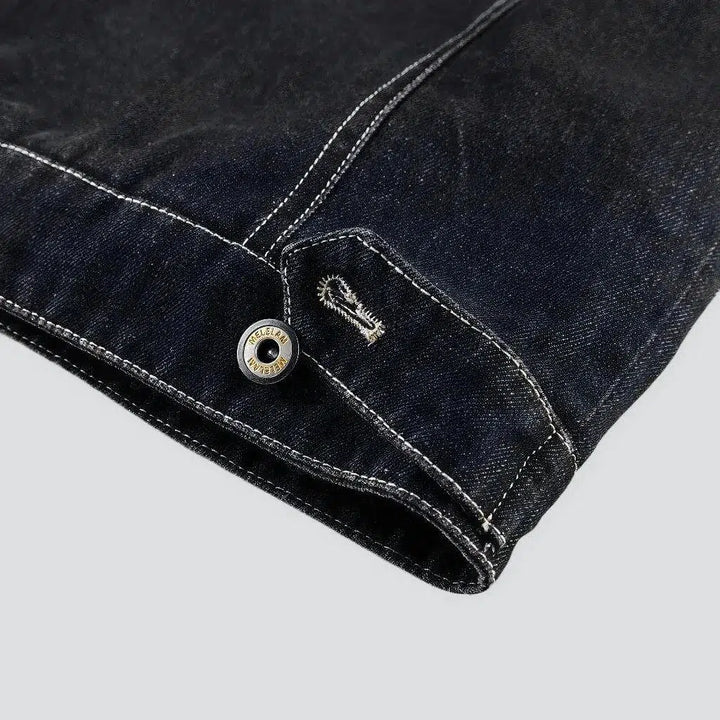 Slim sherpa men's jean jacket