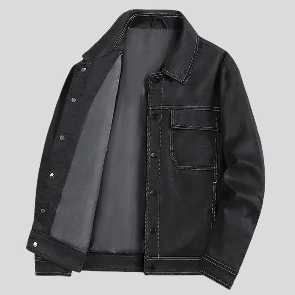 Y2k style casual medium men's denim coat