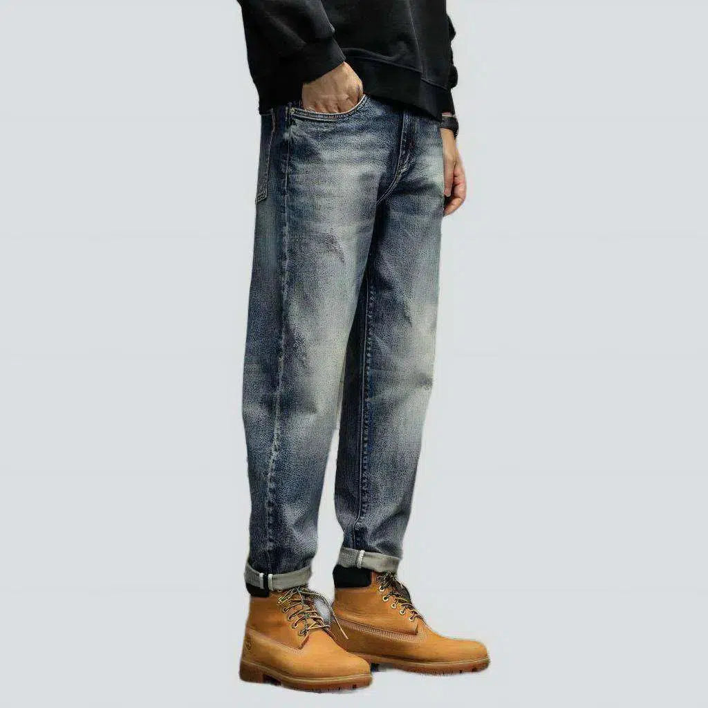 Vintage sanded jeans
 for men
