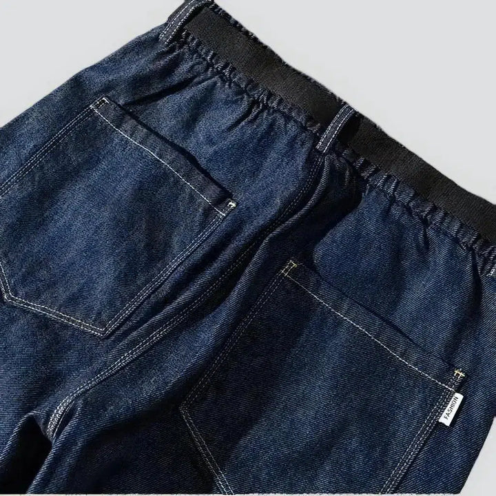 Dark-wash baggy jeans
 for men