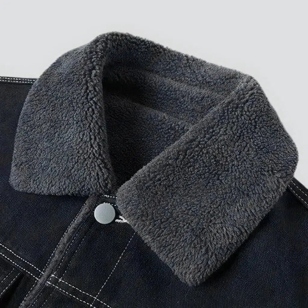 Street sherpa denim jacket
 for men