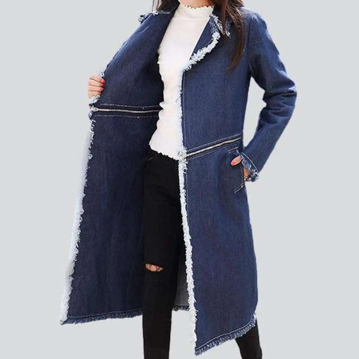 Adjustable women's denim coat