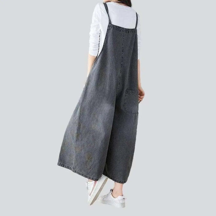 Wide grey overall for women