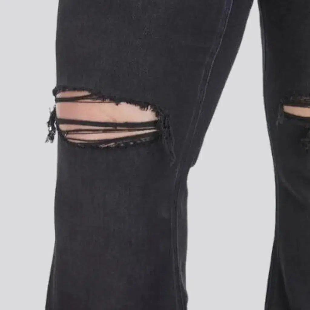 Distressed high-waist jeans
 for ladies